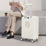 Livingandhome 26-inch white travel suitcase (British brand)