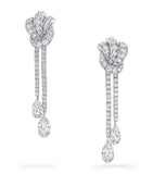 Graff white gold diamond bow earrings (British brand)