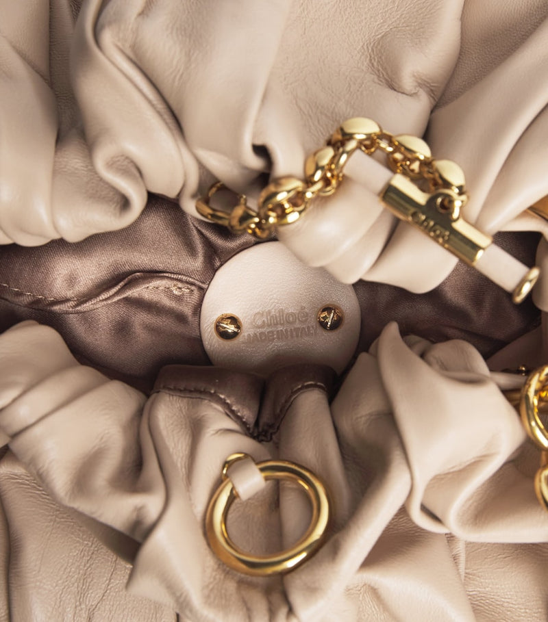 Chloé Leather Plissé shoulder bag - British product