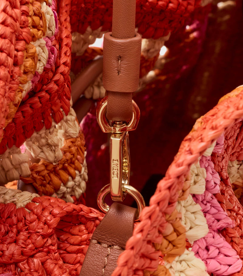 LOEWE medium raffia flamenco clutch from Spain, UK version