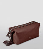 Aspinal of London Leather Reporter wash bag - British product