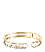 Harrods Messika Move 10th Birthday Yellow Gold and Diamond Bangle (0.91ct)- Buy online at McGrocer