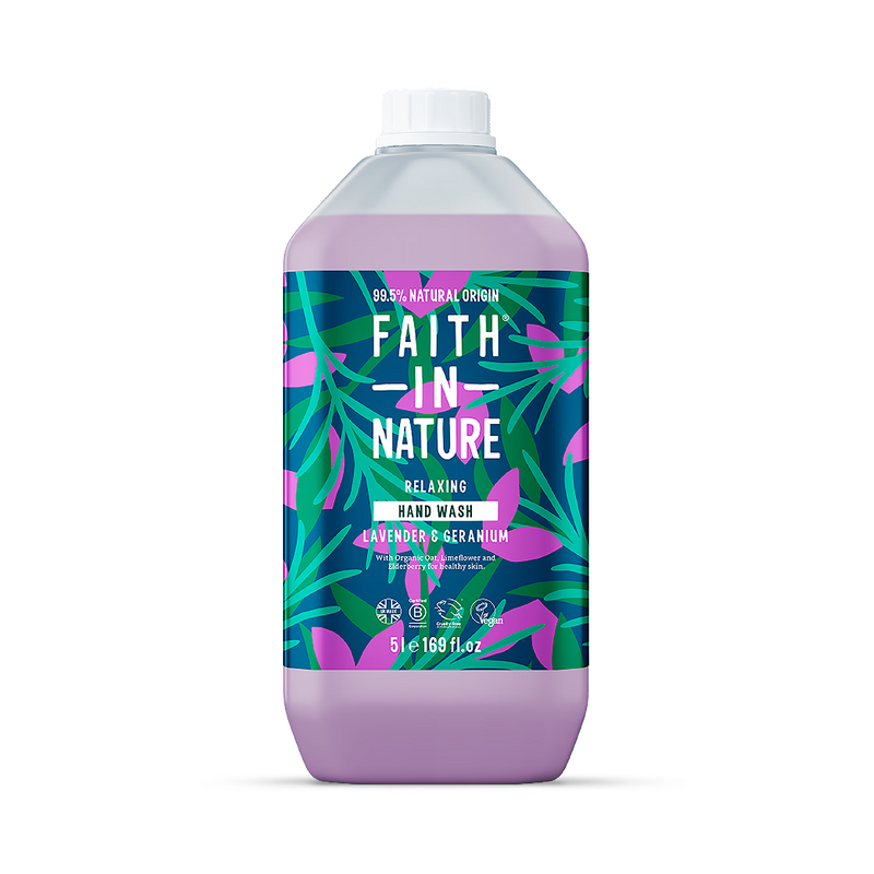 Faith In Nature Lavender Geranium hand wash 5L - British product