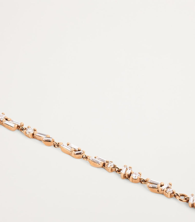 Suzanne Kalan rose gold diamond sparkler bracelet - British product