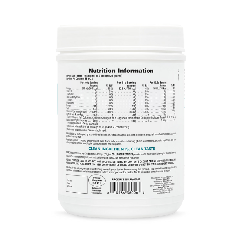NaturesPlus Collagen Powder with Vitamin C 588g, UK version