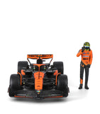 Bburago McLaren MCL38 2024 model with Lando Norris figure 1:24 (British brand)