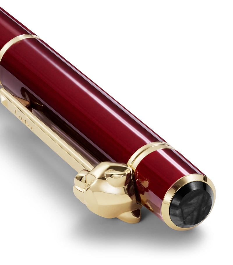 Cartier small ballpoint pen with feline clip 12.5cm - British product