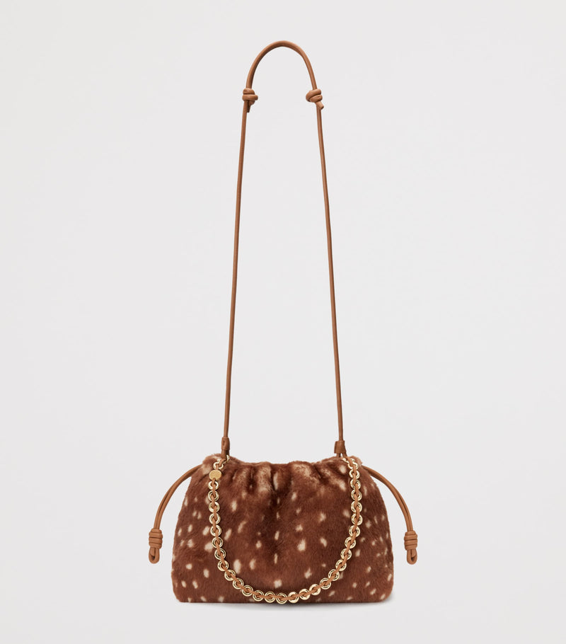 LOEWE medium shearling Flamenco shoulder bag, imported from the UK