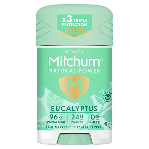 Mitchum Women Natural Power Eucalyptus stick 40g, imported from the UK