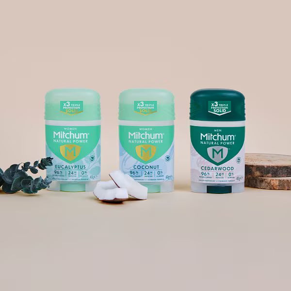 Mitchum Women Natural Power Eucalyptus stick 40g, imported from the UK