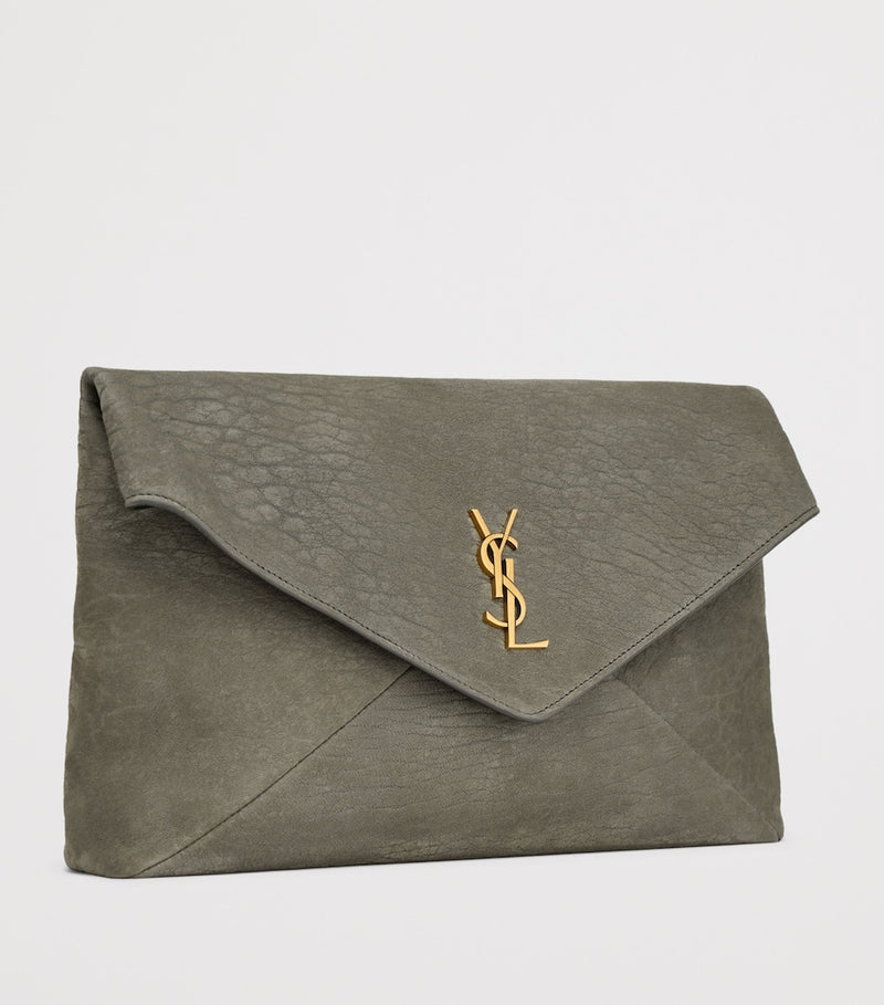 Saint Laurent Cassandre envelope pouch in nubuck leather (British brand)