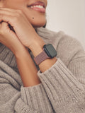 Pink mesh watch strap for Apple Watches, imported from the UK