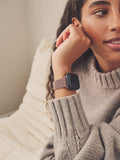 Pink mesh watch strap for Apple Watches, imported from the UK
