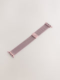 Pink mesh watch strap for Apple Watches, imported from the UK