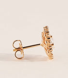 Suzanne Kalan rose gold diamond flower stud earrings - British product