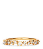 Suzanne Kalan 18kt yellow gold round diamond ring - British product