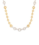 Harrods Azlee Yellow Gold and Pavé Diamond Candence Circle Chain Necklace- Buy online at McGrocer