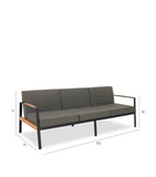 Indian Ocean California 3-seater outdoor sofa, UK version