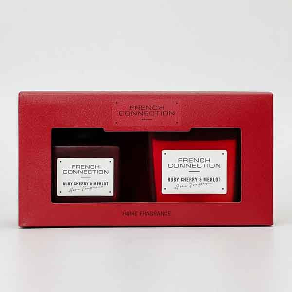 French Connection Cherry Merlot Reed Diffuser Candle 220g 100ml - British product