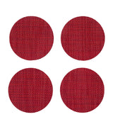 Harrods Chilewich Set of 4 Basketweave Round Coasters (10cm)- Buy online at McGrocer