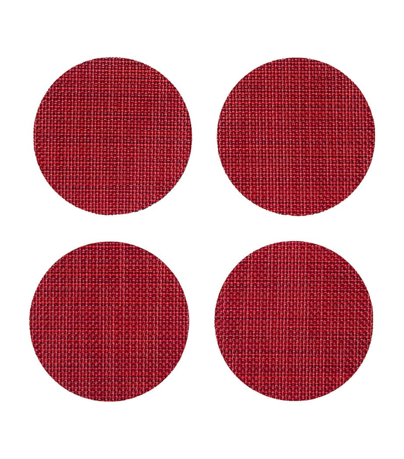 Chilewich Basketweave Round Coasters 10cm - British product