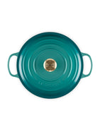 Le Creuset 28cm cast iron round casserole dish - British product