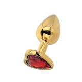 Loving Joy heart-shaped butt plug with red stone small (British brand)