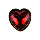 Loving Joy heart-shaped butt plug with red stone small (British brand)