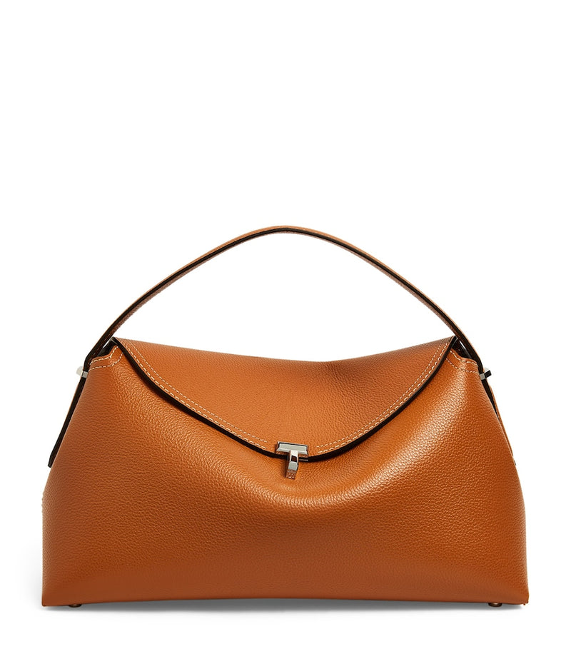 Toteme T-Lock top-handle bag in Italian leather (British brand)