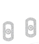 Harrods Messika So Move White Gold and Diamond Earrings (1.30ct)- Buy online at McGrocer