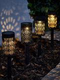 Lights4fun black solar stake lights 4 pack, imported from the UK