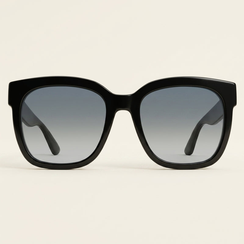 Gucci GG0034SN schwarze Damen-Sonnenbrille übergroß quadratisch, UK-Version