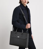 Emporio Armani logo leather briefcase, UK version
