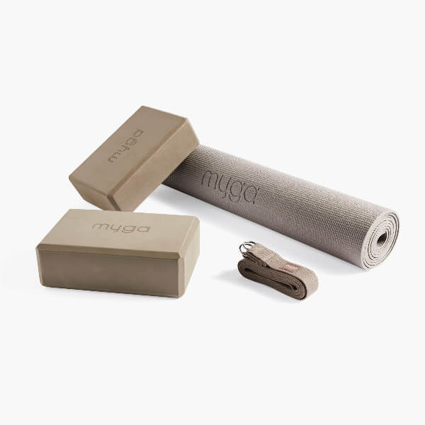 Myga yoga entry set mat strap blocks, imported from the UK