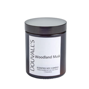 Douvalls Eco Soy Wax Scented Candle Woodland Musk 180g