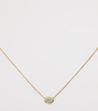 Monica Vinader small gold vermeil aquamarine Odyssey necklace - British product