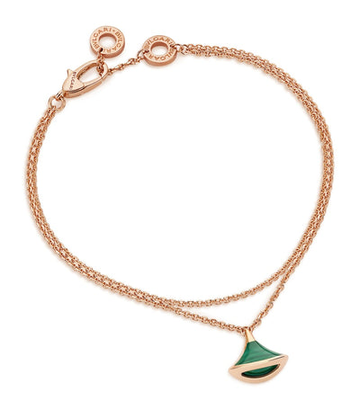 Harrods Bvlgari Divas' Dream Rose Gold and Malachite Bracelet- Buy online at McGrocer