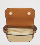 Aspinal of London Ella cross-body bag leather raffia - British product