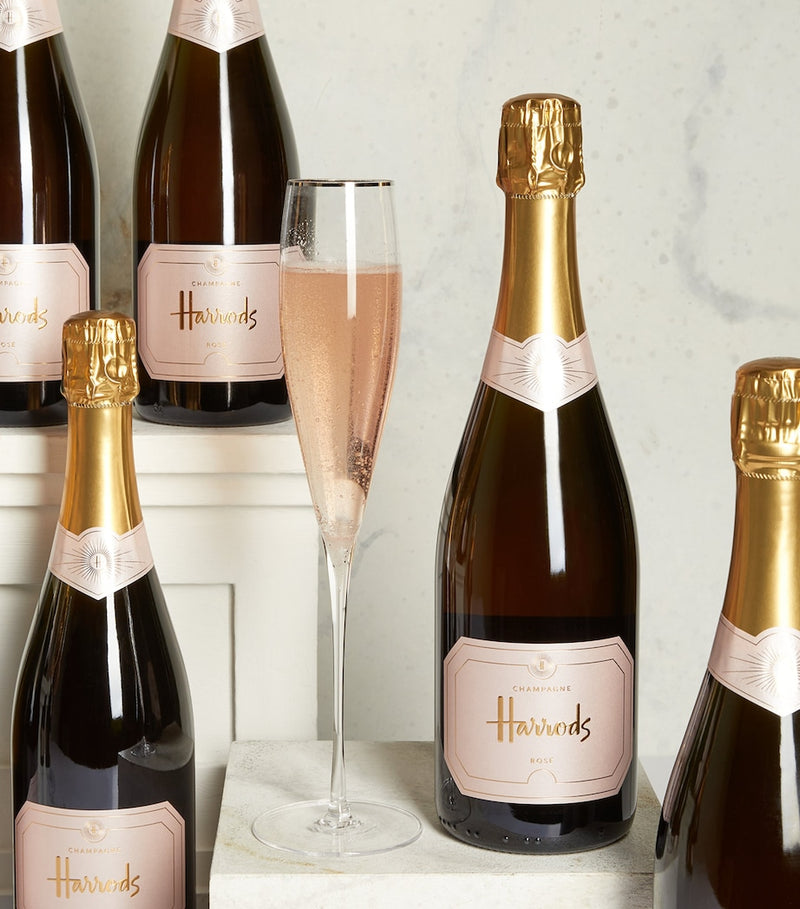 Harrods rosé champagne non-vintage case of 12 bottles (British brand)