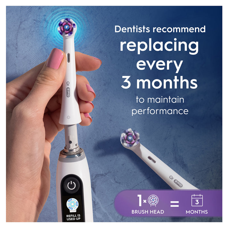 Oral-B Radiant White toothbrush heads 4 pack, imported from the UK