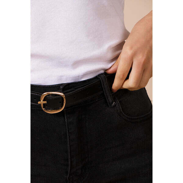 SVNX black gold buckle belt 105cm, imported from the UK