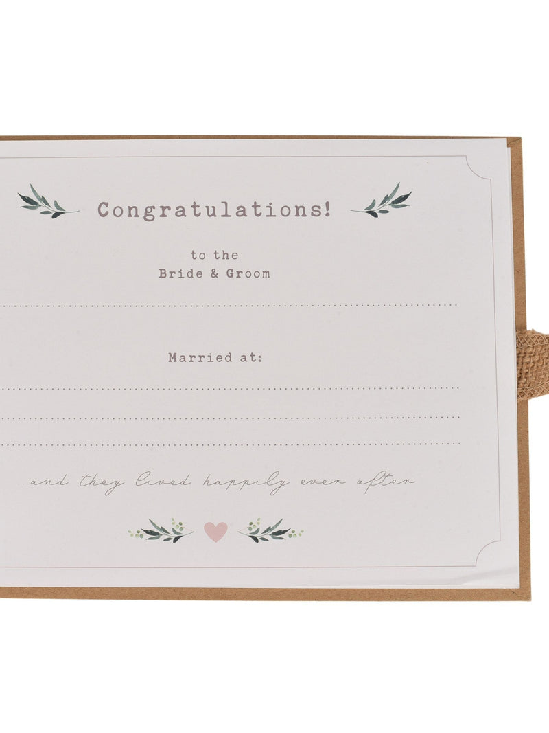 Widdop Brown rustic wedding guest book - British product