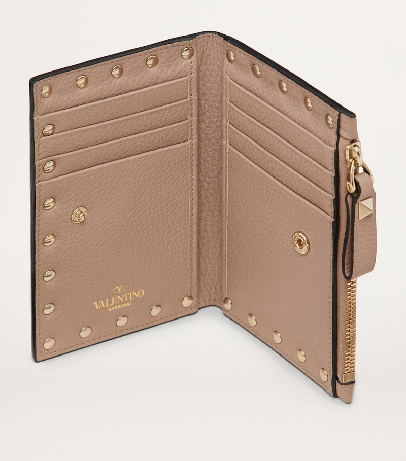 Valentino Garavani Leather Rockstud card holder (British brand)