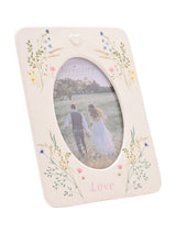 Next Widdop White Ceramic Photo Frame Floral 4 x 6- Buy online at McGrocer