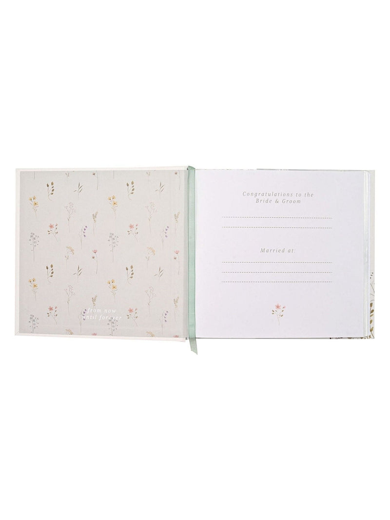Widdop white wildflower wedding album, UK version