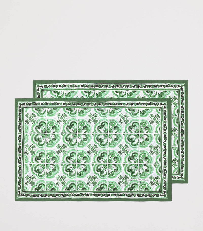 Dolce & Gabbana Casa Majolica print pillowcases 60cm x 90cm - British product