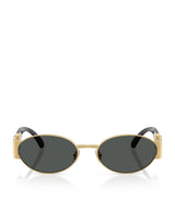 Harrods Versace Steel Oval Sunglasses- Buy online at McGrocer