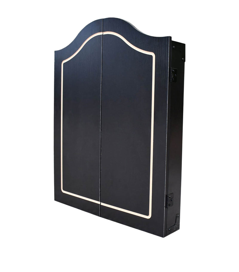 PrecisionPLAY Arrow180 bristle dartboard cabinet set, imported from the UK