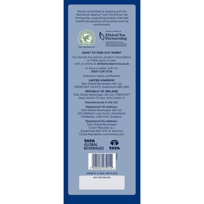 Tetley 1 cup tea bags 4 x 1100 pack (British brand)