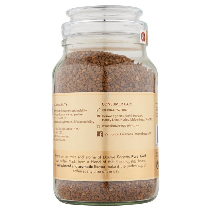 Douwe Egberts Pure Gold medium roast coffee granules 6x400g - British product